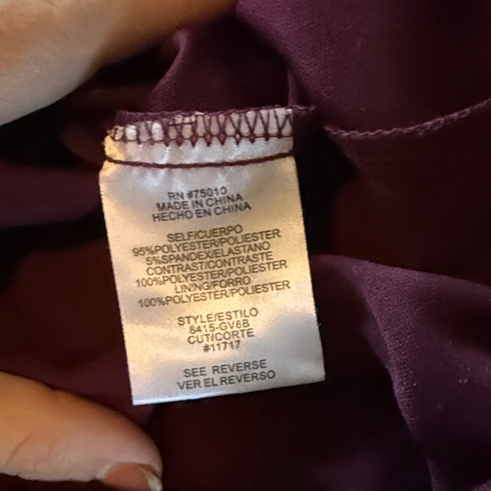 TLC Say Yes To The Prom Burgundy Embellished Formal Prom/Wedding Dress, Size XS - Picture 3 of 3